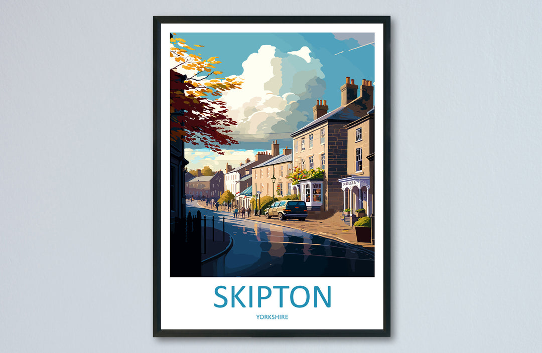 Skipton Travel Print Wall Art Skipton Wall Hanging Home Décor Skipton Gift Art Lovers England Art Lover Gift Print Artwork Yorkshire Art
