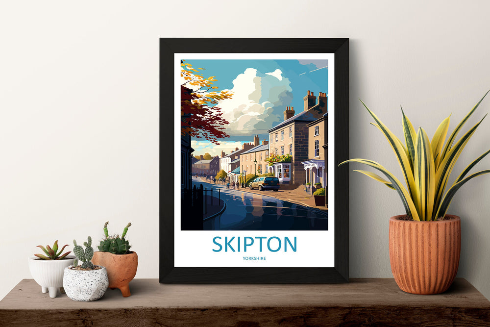 Skipton Travel Print Wall Art Skipton Wall Hanging Home Décor Skipton Gift Art Lovers England Art Lover Gift Print Artwork Yorkshire Art
