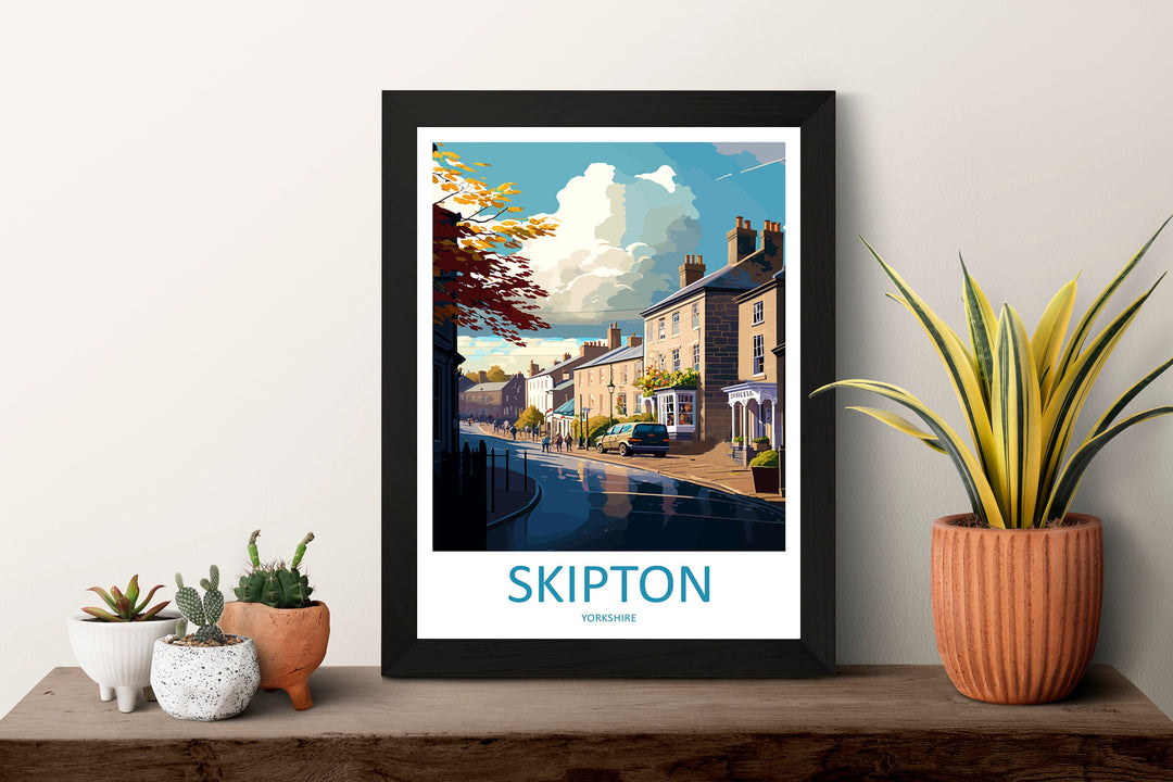 Skipton Travel Print Wall Art Skipton Wall Hanging Home Décor Skipton Gift Art Lovers England Art Lover Gift Print Artwork Yorkshire Art