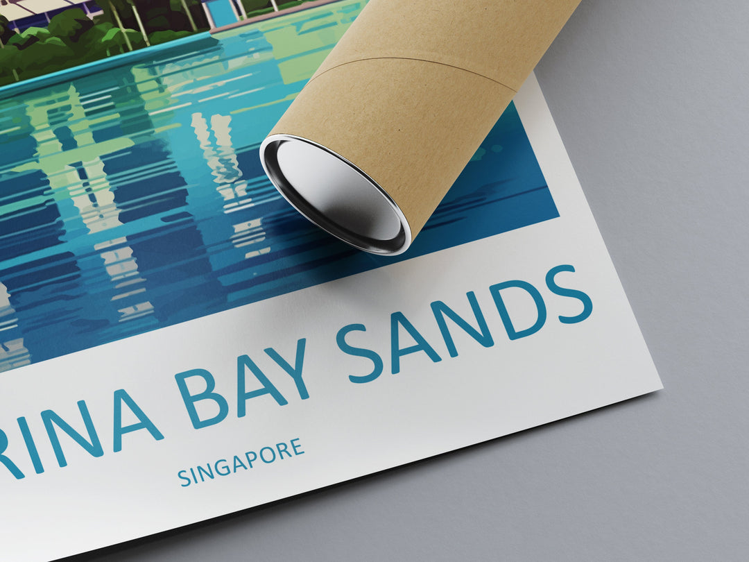 Marina Bay Sands Travel Print Wall Art Marina Bay Sands Wall Hanging Home Decoration Marina Bay Sands Gift Art Lovers Wall Art Singapore