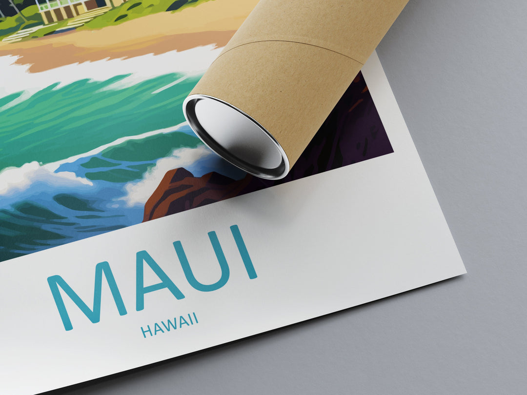 Maui Travel Print Wall Art Maui Wall Hanging Home Décor Maui Gift Art Lovers Hawaii Art Lover Gift Print Artwork