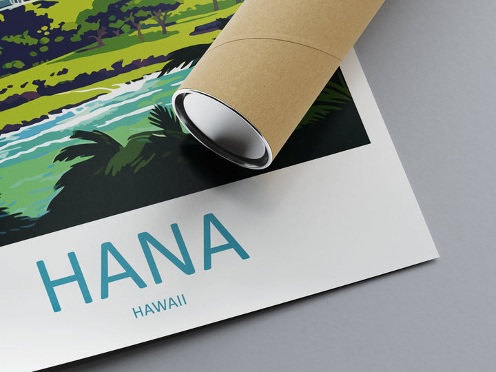Hana Travel Print Wall Art Hana Wall Hanging Home Décor Hana Gift Art Lovers Hawaii Art Lover Gift Print Artwork
