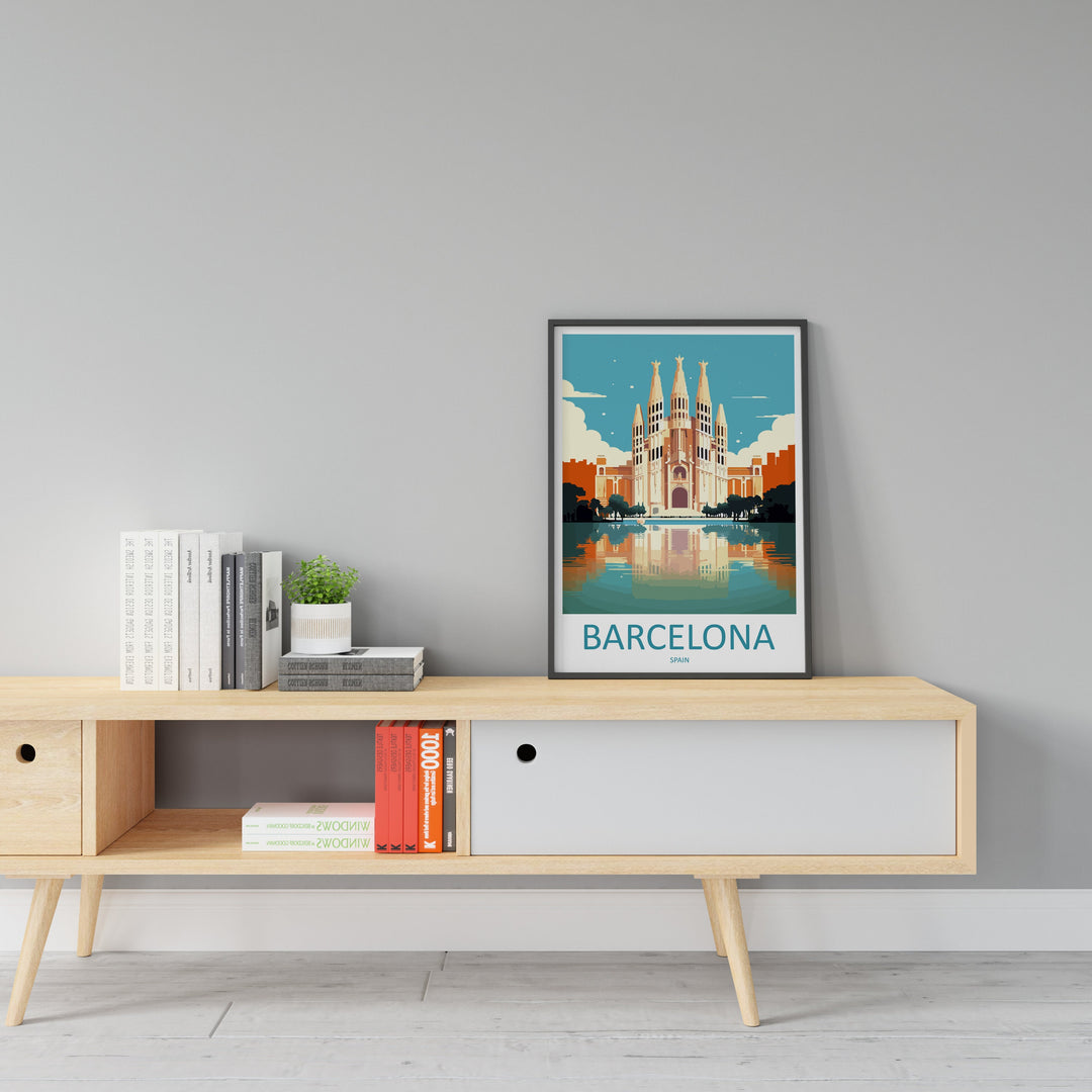 Barcelona Travel Print Wall Art Barcelona Wall Hanging Home Décor Barcelona Gift Art Lovers Spain Art Lover Gift Barcelona Print Spain Art