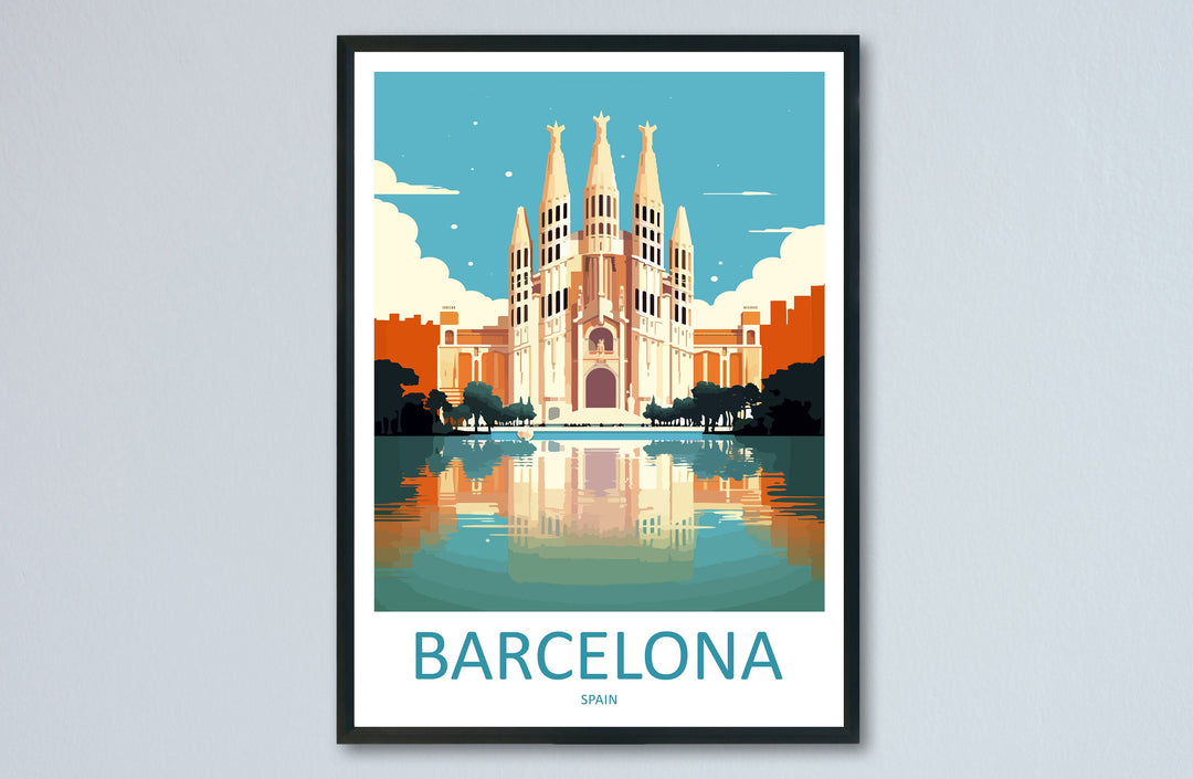 Barcelona Travel Print Wall Art Barcelona Wall Hanging Home Décor Barcelona Gift Art Lovers Spain Art Lover Gift Barcelona Print Spain Art