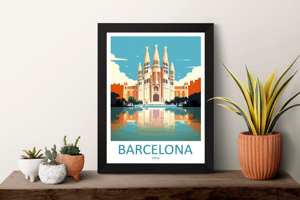 Barcelona Travel Print Wall Art Barcelona Wall Hanging Home Décor Barcelona Gift Art Lovers Spain Art Lover Gift Barcelona Print Spain Art