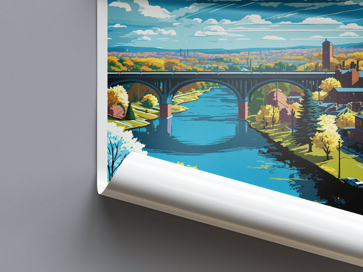 Lehigh Valley Travel Print Wall Art Lehigh Valley Wall Hanging Home Décor Lehigh Valley Gift Art Lovers Pennsylvania Art Lover