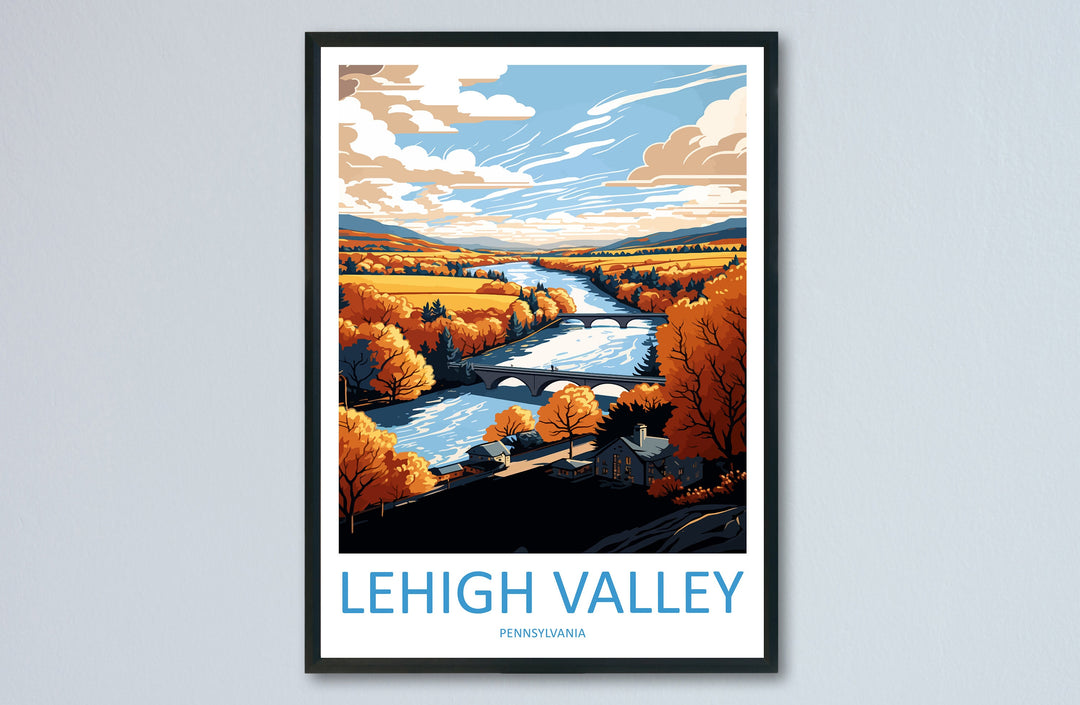 Lehigh Valley Travel Print Wall Art Lehigh Valley Wall Hanging Home Décor Lehigh Valley Gift Art Lovers Pennsylvania Art Lover