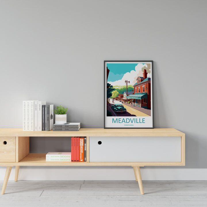 Meadville Travel Print Wall Art Meadville Wall Hanging Home Décor Meadville Gift Art Lovers Pennsylvania Art Lover Travel Poster