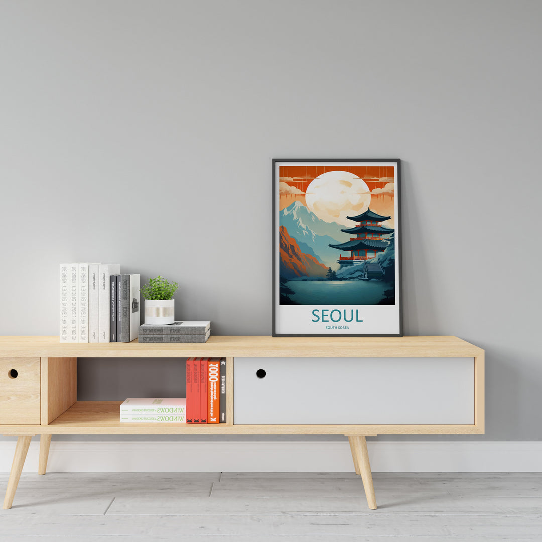 Seoul Travel Print Wall Art Seoul Wall Hanging Home Décor Seoul Gift Art Lovers South Korea Art Lover Gift Seoul Wall Décor