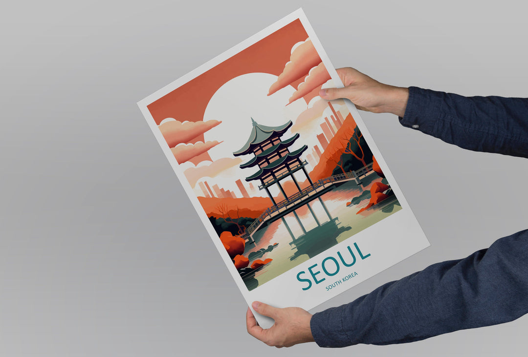 Seoul Travel Print Wall Art Seoul Wall Hanging Home Décor Seoul Gift Art Lovers South Korea Art Lover Gift Seoul Wall Décor