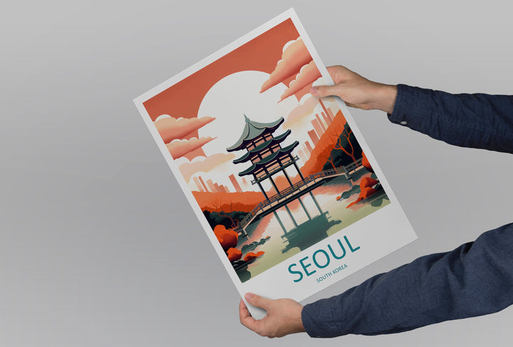 Seoul Travel Print Wall Art Seoul Wall Hanging Home Décor Seoul Gift Art Lovers South Korea Art Lover Gift Seoul Wall Décor