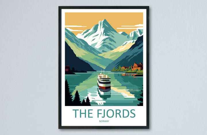 The Fjords Travel Print The Fjords Norway Home Décor The Fjords Art Print Norwegian Mountains Room Print For Scandinavian Mountains Gift Art
