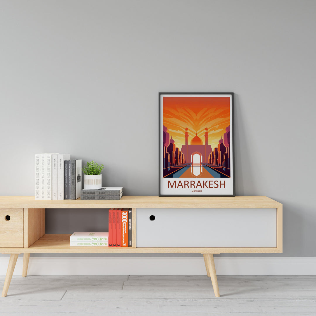 Marrakesh Travel Print Wall Art Marrakesh Wall Hanging Home Décor Marrakesh Gift Art Lovers Morocco Art Lover Gift Marrakesh Deco