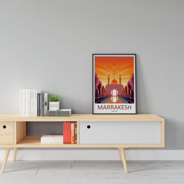 Marrakesh Travel Print Wall Art Marrakesh Wall Hanging Home Décor Marrakesh Gift Art Lovers Morocco Art Lover Gift Marrakesh Deco