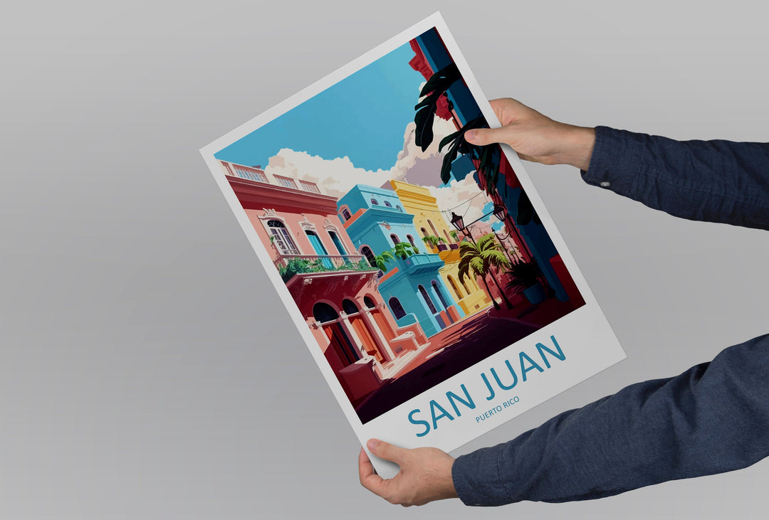 San Juan Travel Print Wall Art San Juan Wall Hanging Home Décor San Juan Gift Art Lovers Wall Art Caribbean Travel Print Poster