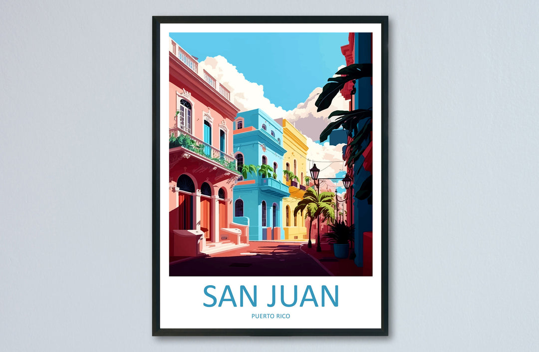 San Juan Travel Print Wall Art San Juan Wall Hanging Home Décor San Juan Gift Art Lovers Wall Art Caribbean Travel Print Poster