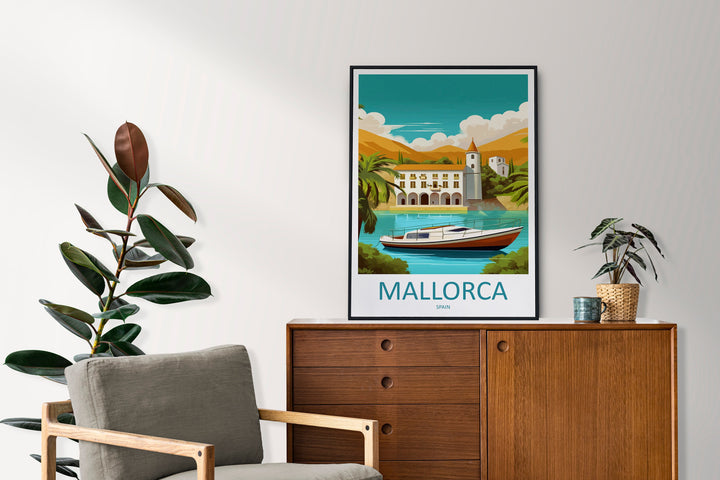 Mallorca Travel Print Wall Art Mallorca Wall Hanging Home Décor Mallorca Gift Art Lovers Spain Art Lover Gift Mallorca Print Spain Wall Art