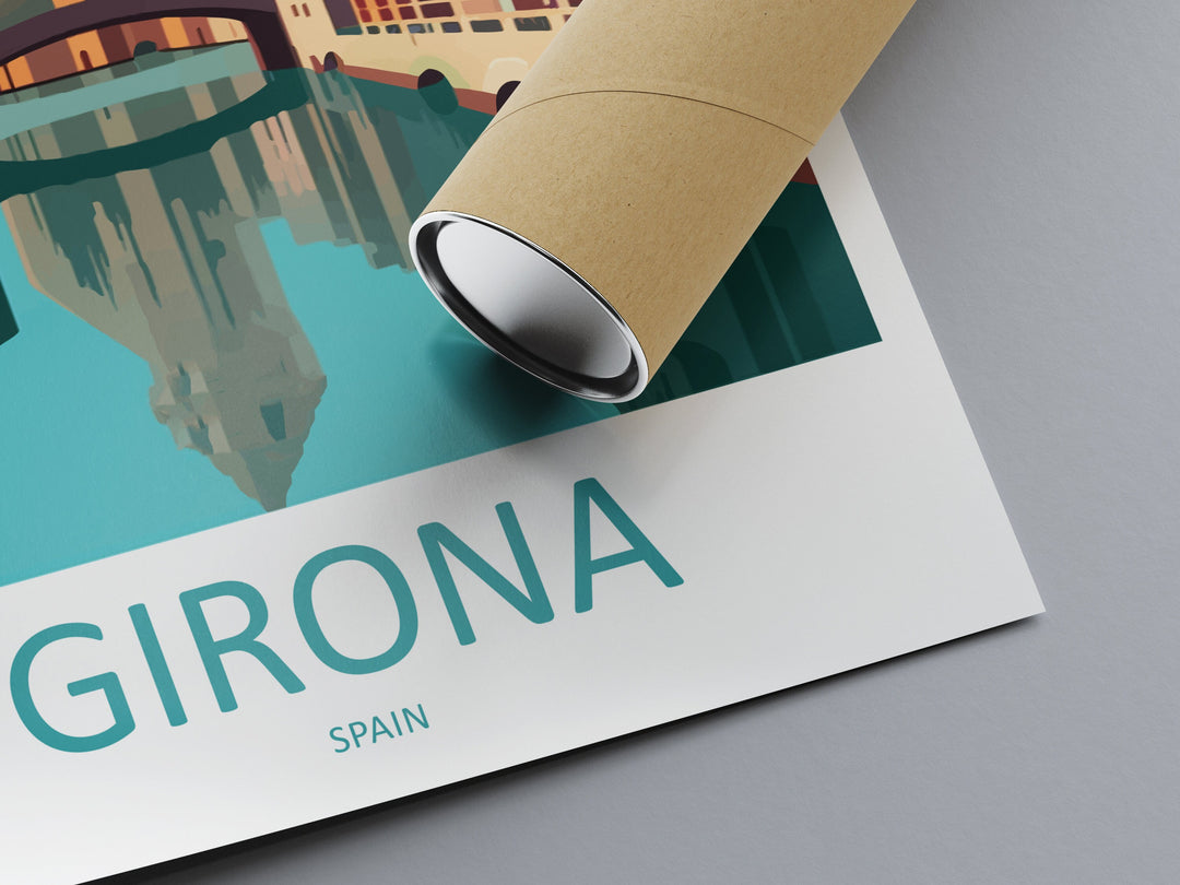 Girona Travel Print Wall Art Girona Wall Hanging Home Décor Girona Gift Art Lovers Spain Art Lover Gift Girona Wall Décor Girona Spain Print