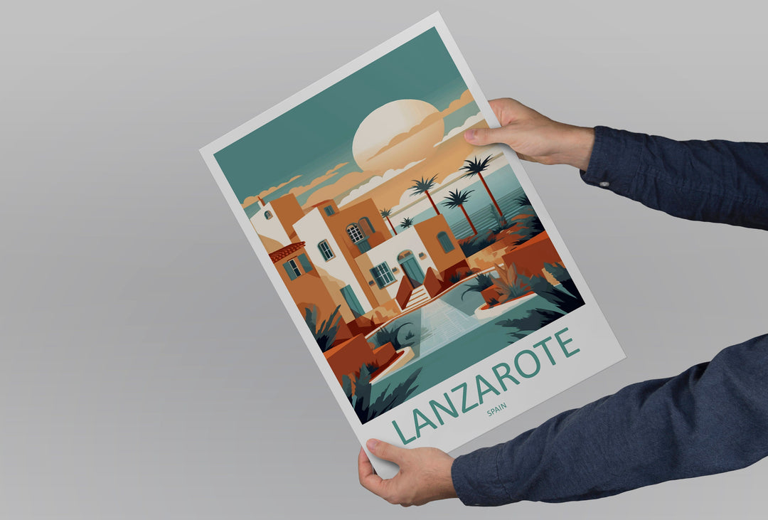 Lanzarote Travel Print Wall Art Lanzarote Wall Hanging Home Décor Lanzarote Gift Art Lovers Spain Art Lover Gift Lanzarote Wall Décor