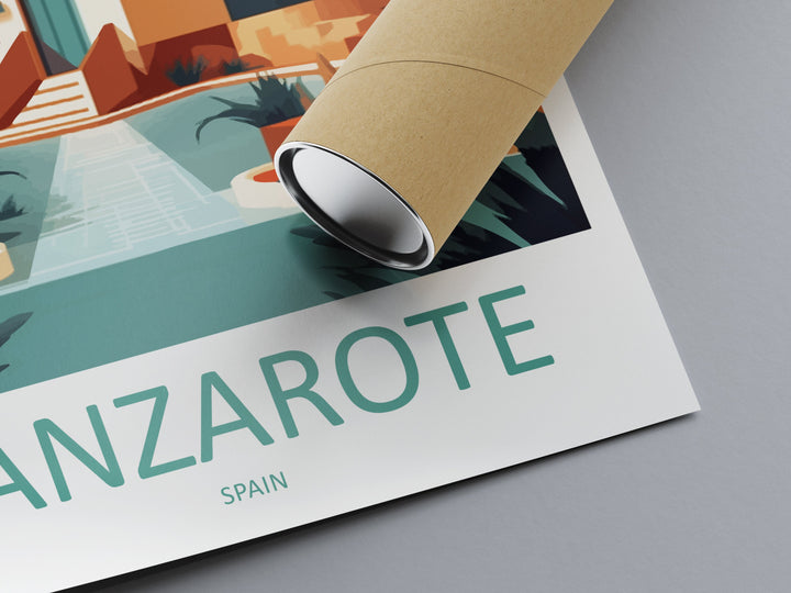 Lanzarote Travel Print Wall Art Lanzarote Wall Hanging Home Décor Lanzarote Gift Art Lovers Spain Art Lover Gift Lanzarote Wall Décor