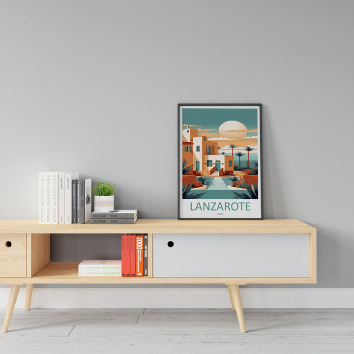 Lanzarote Travel Print Wall Art Lanzarote Wall Hanging Home Décor Lanzarote Gift Art Lovers Spain Art Lover Gift Lanzarote Wall Décor