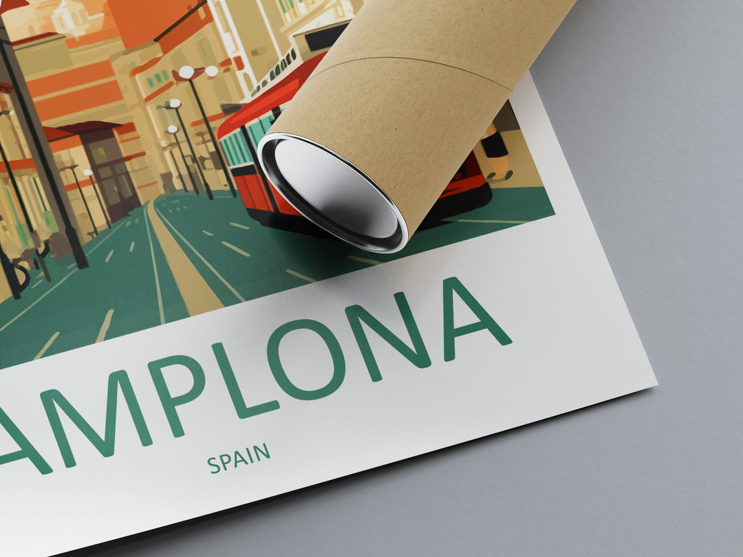 Pamplona Travel Print Wall Art Pamplona Wall Hanging Home Décor Pamplona Gift Art Lovers Spain Art Lover Gift Pamplona Print Spain Wall Art