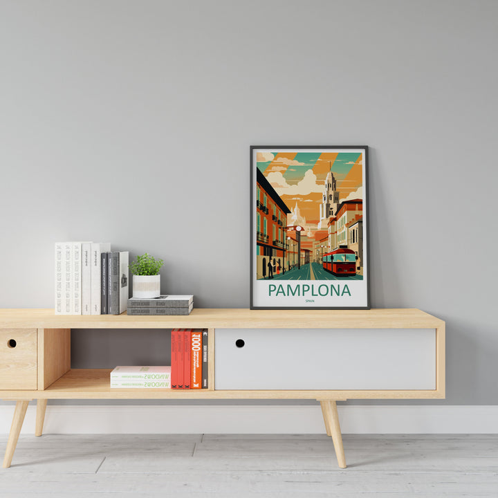 Pamplona Travel Print Wall Art Pamplona Wall Hanging Home Décor Pamplona Gift Art Lovers Spain Art Lover Gift Pamplona Print Spain Wall Art