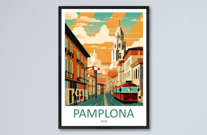 Pamplona Travel Print Wall Art Pamplona Wall Hanging Home Décor Pamplona Gift Art Lovers Spain Art Lover Gift Pamplona Print Spain Wall Art