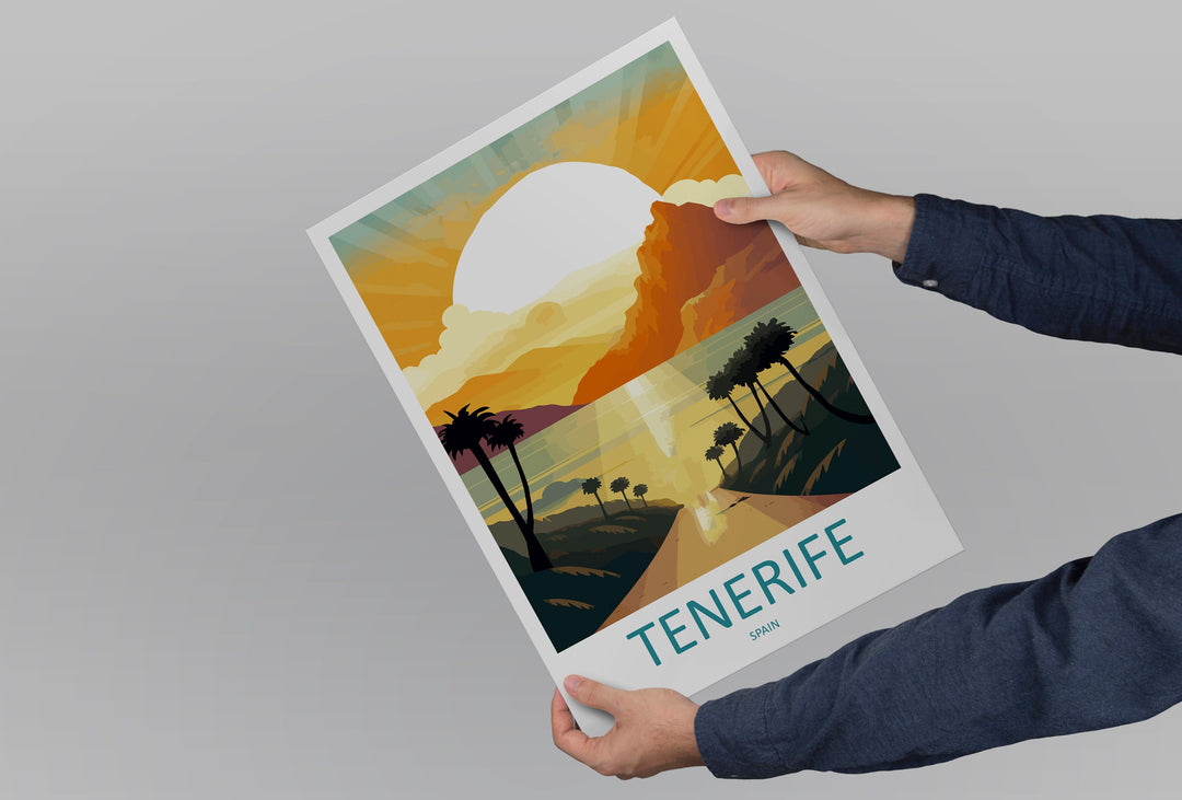 Tenerife Travel Print Wall Art Tenerife Wall Hanging Home Décor Tenerife Gift Art Lovers Spain Art Lover Gift Tenerife Print Spain Wall Art