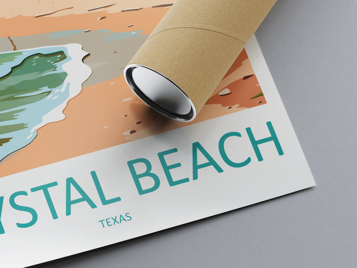 Crystal Beach Travel Print Wall Art Crystal Beach Wall Hanging Home Décor Crystal Beach Gift Art Lovers Texas Art Lover Gift Texas