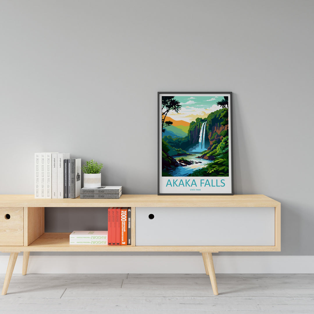 Akaka Falls State Park Travel Print Wall Art Akaka Falls Wall Hanging Home Décor Akaka Gift Art Lovers Hawaii Art Lover Gift Print Artwork