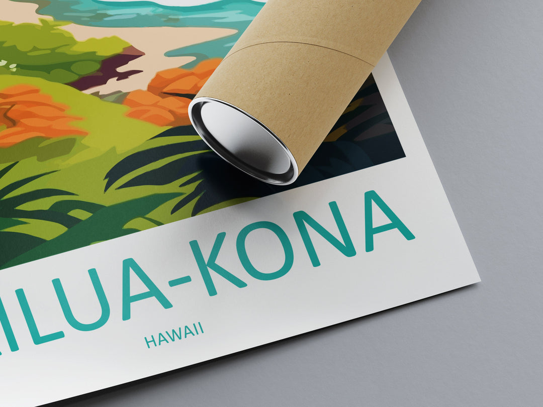 Kailua-Kona Travel Print Wall Art Kailua-Kona Wall Hanging Home Décor Kailua-Kona Gift Art Lovers Hawaii Art Lover Gift Print Artwork