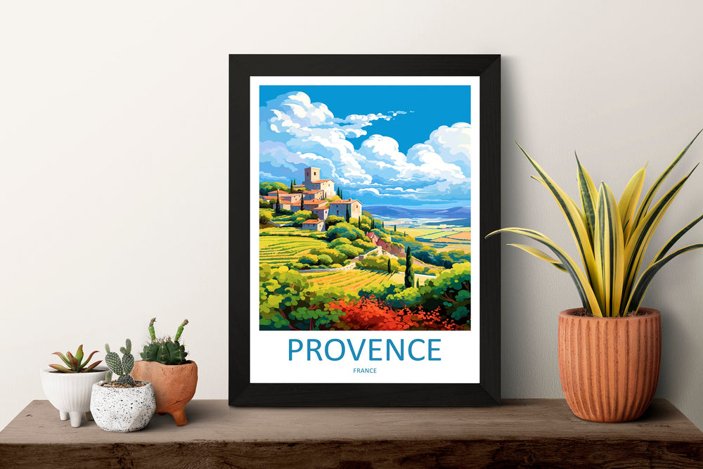 Provence Travel Print Wall Art Provence Wall Hanging Home Décor Provence Gift Art Lovers France Art Lover Gift Provence Art Provence Art