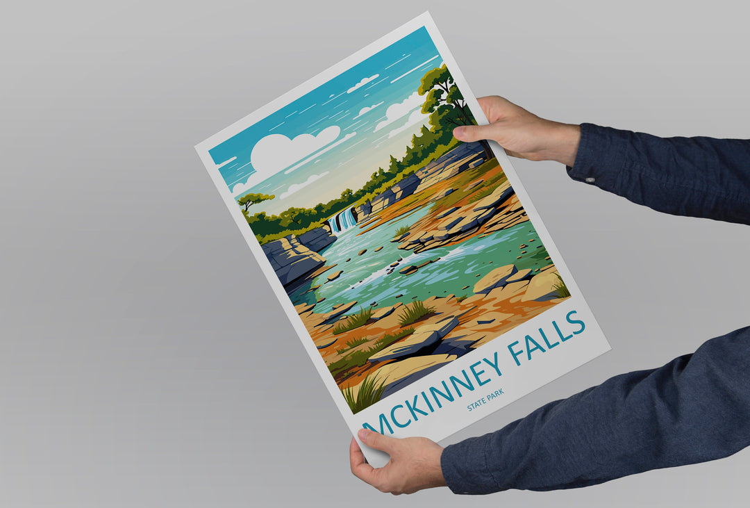 Mckinney Falls State Park Travel Print Wall Art Mckinney Falls Wall Hanging Home Décor Mckinney Falls Gift Art Lovers Texas Art Lover