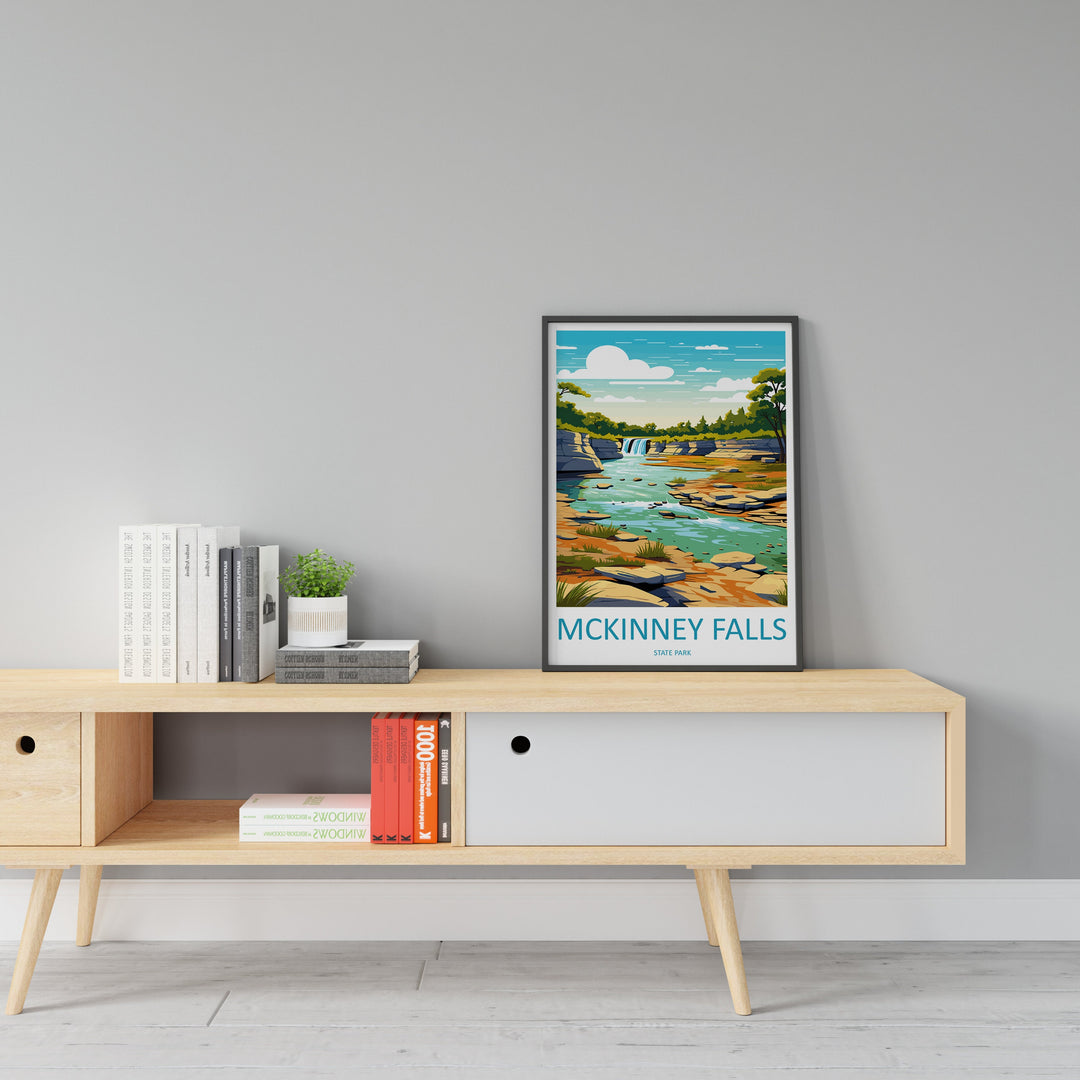 Mckinney Falls State Park Travel Print Wall Art Mckinney Falls Wall Hanging Home Décor Mckinney Falls Gift Art Lovers Texas Art Lover