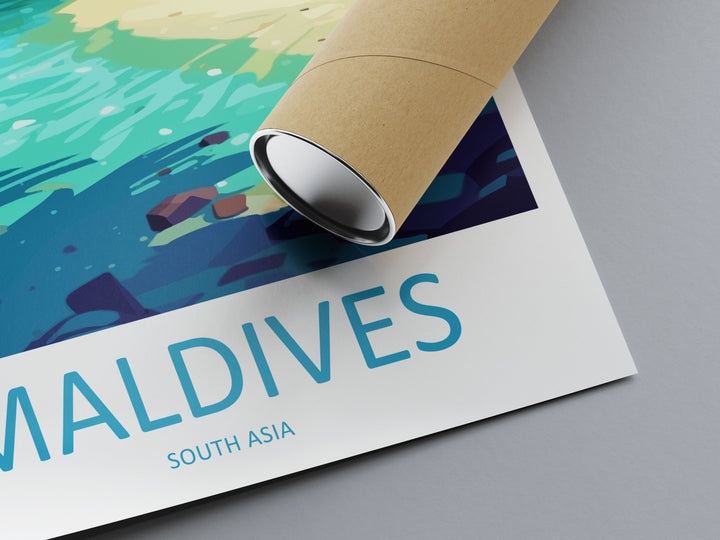 Maldives Travel Print Wall Art Maldives Wall Hanging Home Décor Maldives Gift Art Lovers Wall Art South Aisa Travel Print
