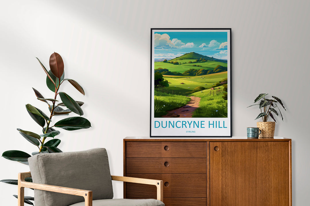 Duncryne Hill Travel Print Wall Art Duncryne Hill Wall Hanging Home Décor Duncryne Hill Gift Art Lovers Stirling Art Lover Gift
