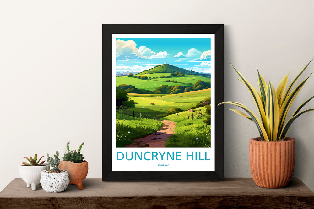 Duncryne Hill Travel Print Wall Art Duncryne Hill Wall Hanging Home Décor Duncryne Hill Gift Art Lovers Stirling Art Lover Gift