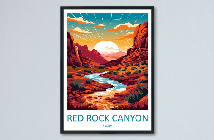 Red Rock Canyon Travel Print Wall Art Red Rock Canyon Wall Hanging Home Décor Red Rock Canyon Gift Art Lovers Nevada Art Lover Travel Gift