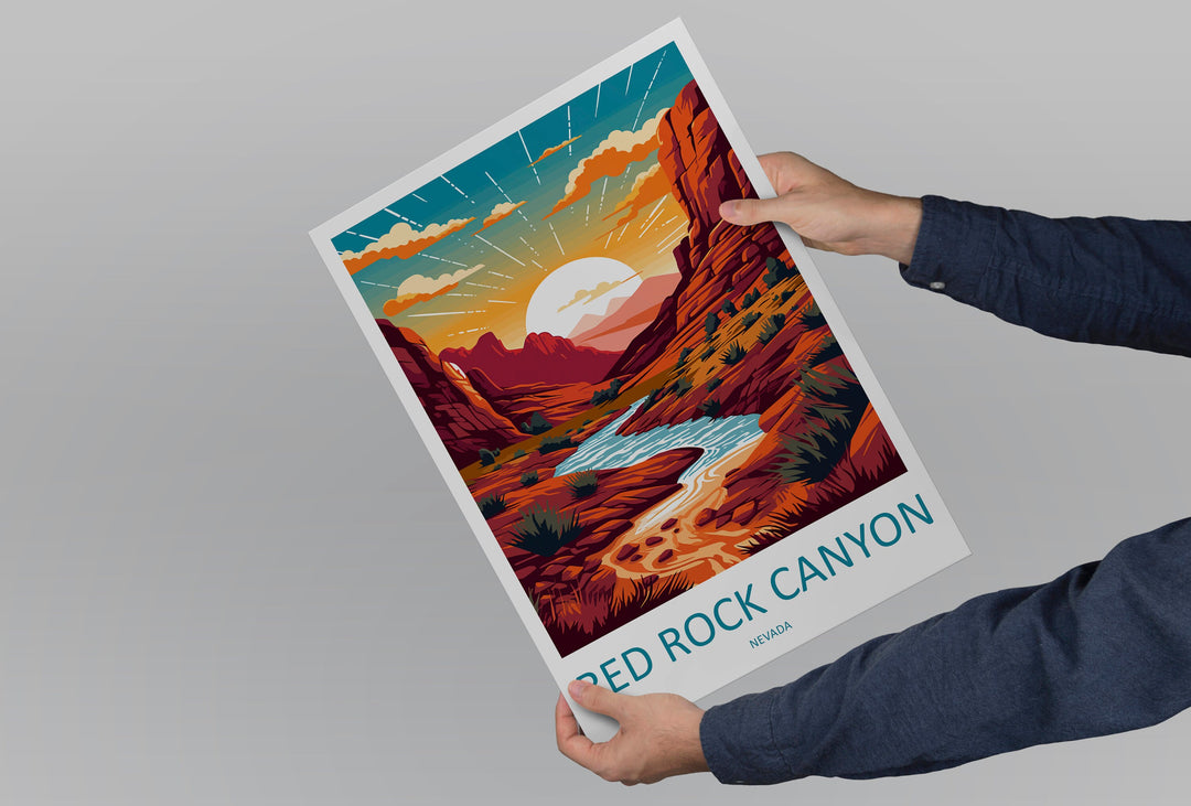 Red Rock Canyon Travel Print Wall Art Red Rock Canyon Wall Hanging Home Décor Red Rock Canyon Gift Art Lovers Nevada Art Lover Travel Gift