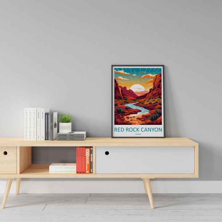 Red Rock Canyon Travel Print Wall Art Red Rock Canyon Wall Hanging Home Décor Red Rock Canyon Gift Art Lovers Nevada Art Lover Travel Gift