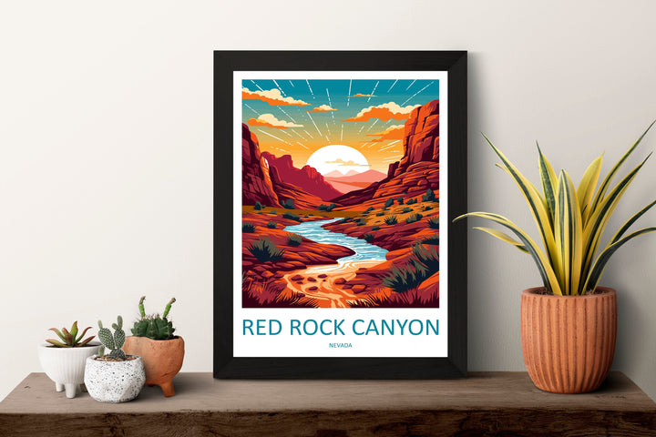 Red Rock Canyon Travel Print Wall Art Red Rock Canyon Wall Hanging Home Décor Red Rock Canyon Gift Art Lovers Nevada Art Lover Travel Gift