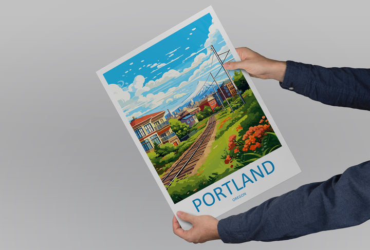 Portland Travel Print Wall Art Portland Wall Hanging Home Décor Portland Gift Art Lovers Oregon Art Lover Gift Portland Poster