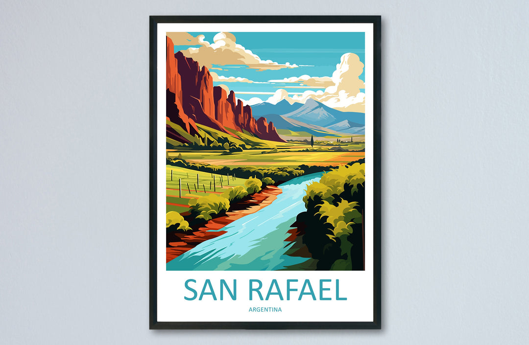 San Rafael Travel Print Wall Art San Rafael Wall Hanging Home Décor San Rafael Gift Art Lovers Argentina Art Lover Gift San Rafael