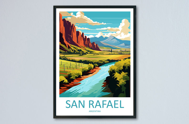 San Rafael Travel Print Wall Art San Rafael Wall Hanging Home Décor San Rafael Gift Art Lovers Argentina Art Lover Gift San Rafael