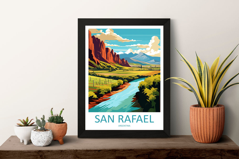 San Rafael Travel Print Wall Art San Rafael Wall Hanging Home Décor San Rafael Gift Art Lovers Argentina Art Lover Gift San Rafael