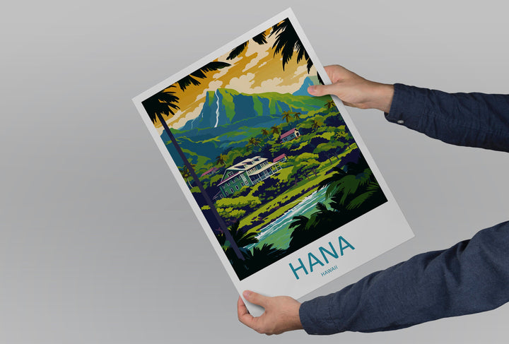 Hana Travel Print Wall Art Hana Wall Hanging Home Décor Hana Gift Art Lovers Hawaii Art Lover Gift Print Artwork