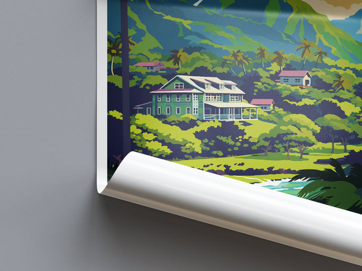 Hana Travel Print Wall Art Hana Wall Hanging Home Décor Hana Gift Art Lovers Hawaii Art Lover Gift Print Artwork