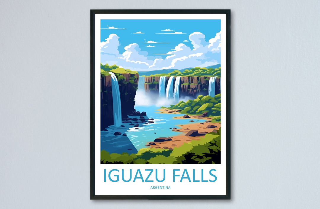 Iguazu Falls Travel Print Wall Art Iguazu Falls Wall Hanging Home Decor Iguazu Falls Gift Art Lovers Wall Art Print Art Iguazu Falls Art