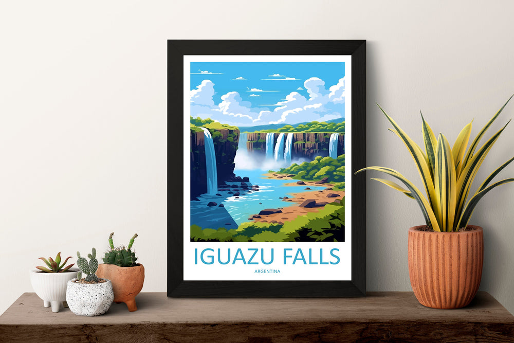 Iguazu Falls Travel Print Wall Art Iguazu Falls Wall Hanging Home Decor Iguazu Falls Gift Art Lovers Wall Art Print Art Iguazu Falls Art